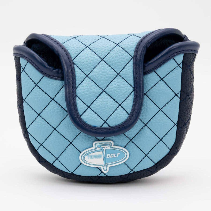 North Carolina Tar Heels solid quilted mallet putter cover, back view