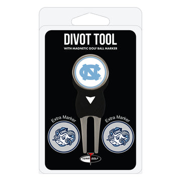 North Carolina Tar Heels Divot Tool + 3 Ball Markers