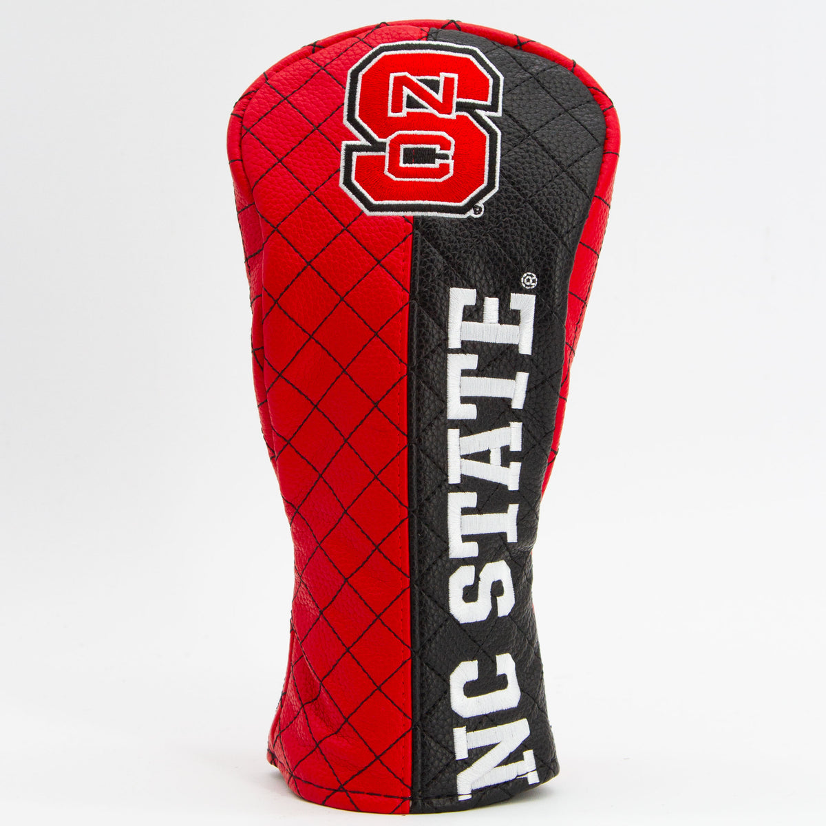 NC State Wolfpack Split Quilted Fairway Headcover, front view