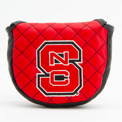 NC State Wolfpack Solid Quilted Mallet Putter Cover, front view