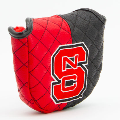 NC State Wolfpack Split Quilted Mallet Putter Cover, angled view