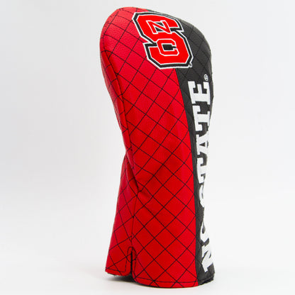NC State Wolfpack Split Quilted Driver Headcover, angled view