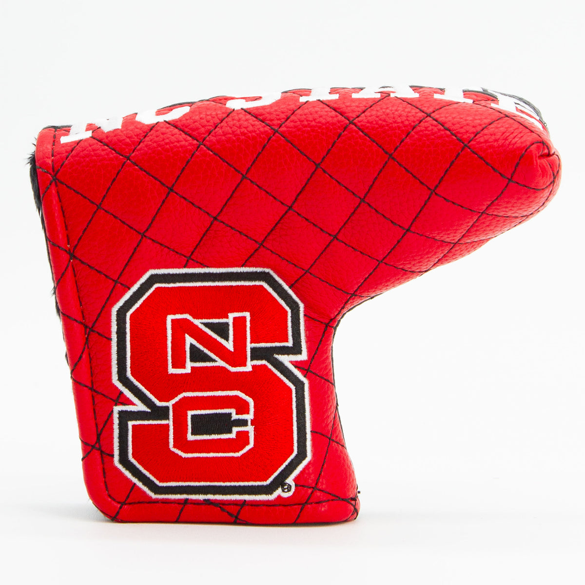 NC State Wolfpack Split Quilted Blade Putter Cover, front view