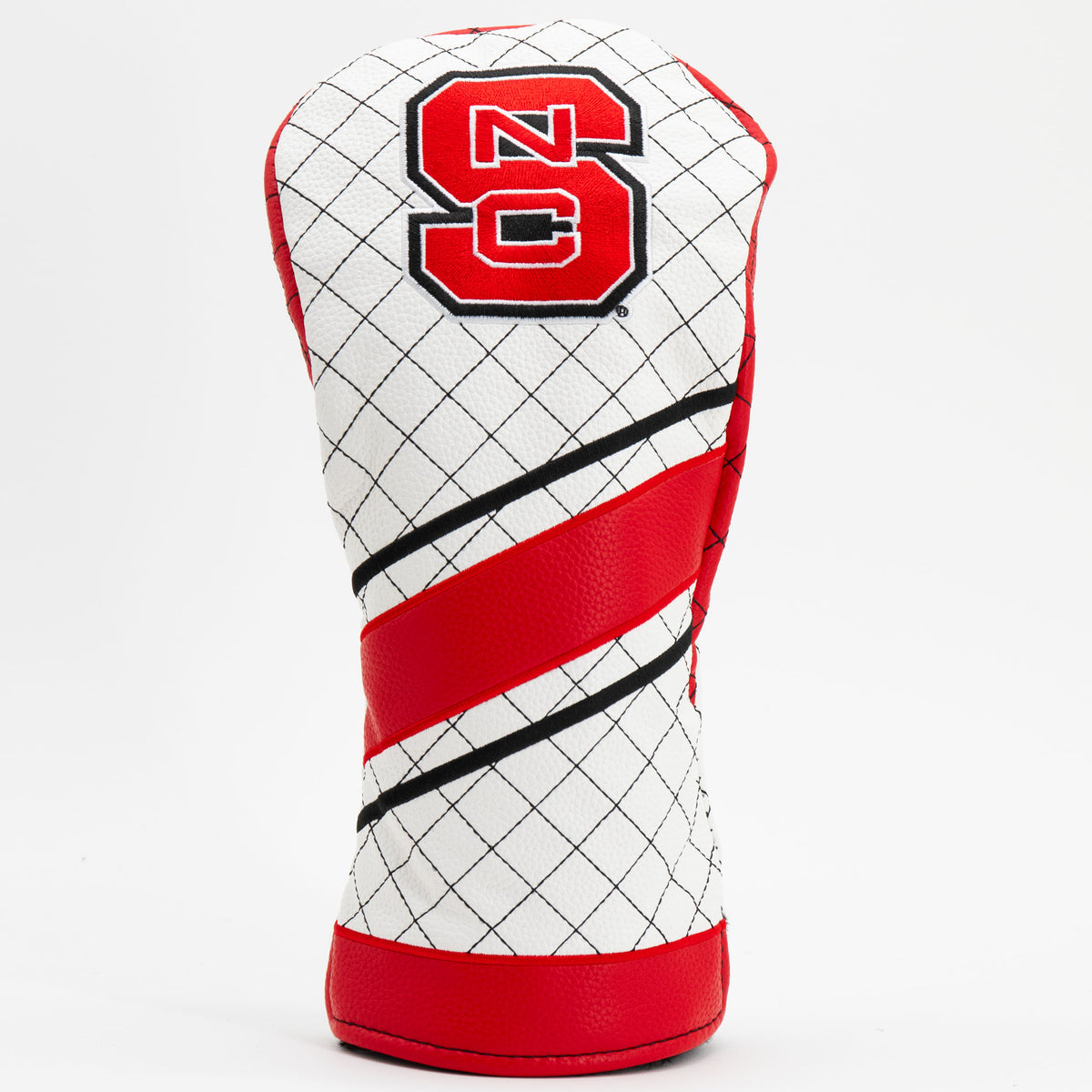 NC State Wolfpack Striped Quilted Driver Headcover, front view