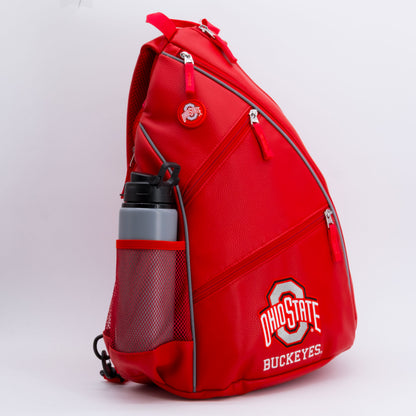 Ohio State Buckeyes PU leather backpack by Team Golf, view 3