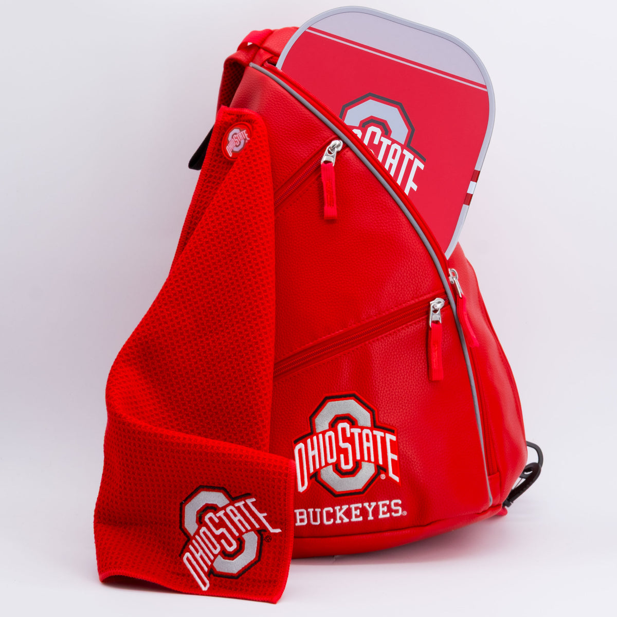Ohio State Buckeyes PU leather backpack by Team Golf, view 5