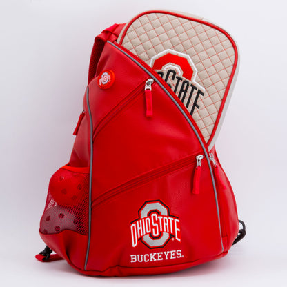 Ohio State Buckeyes PU leather backpack by Team Golf, view 6