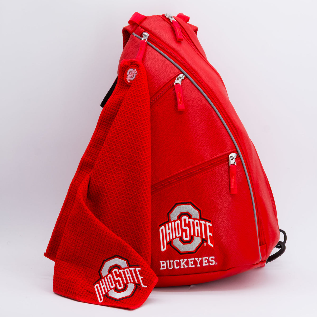 Ohio State Buckeyes PU leather backpack by Team Golf, view 8