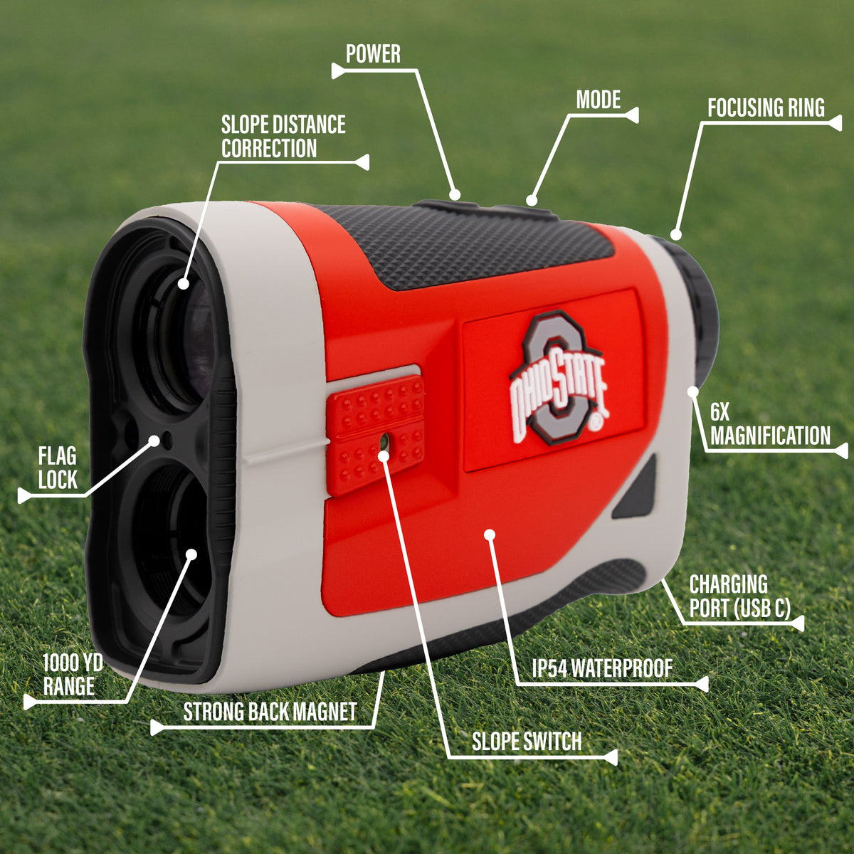 Ohio State Buckeyes Foresight golf rangefinder by Team Golf, view 6