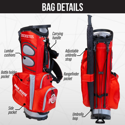 Ohio State Buckeyes Fairway Stand Bag - Image 2 - Club Rehab