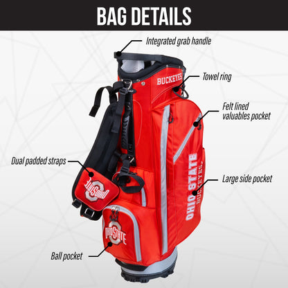 Ohio State Buckeyes Fairway Stand Bag - Image 3 - Club Rehab