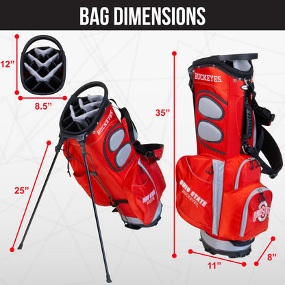 Ohio State Buckeyes Fairway Stand Bag - Image 4 - Club Rehab