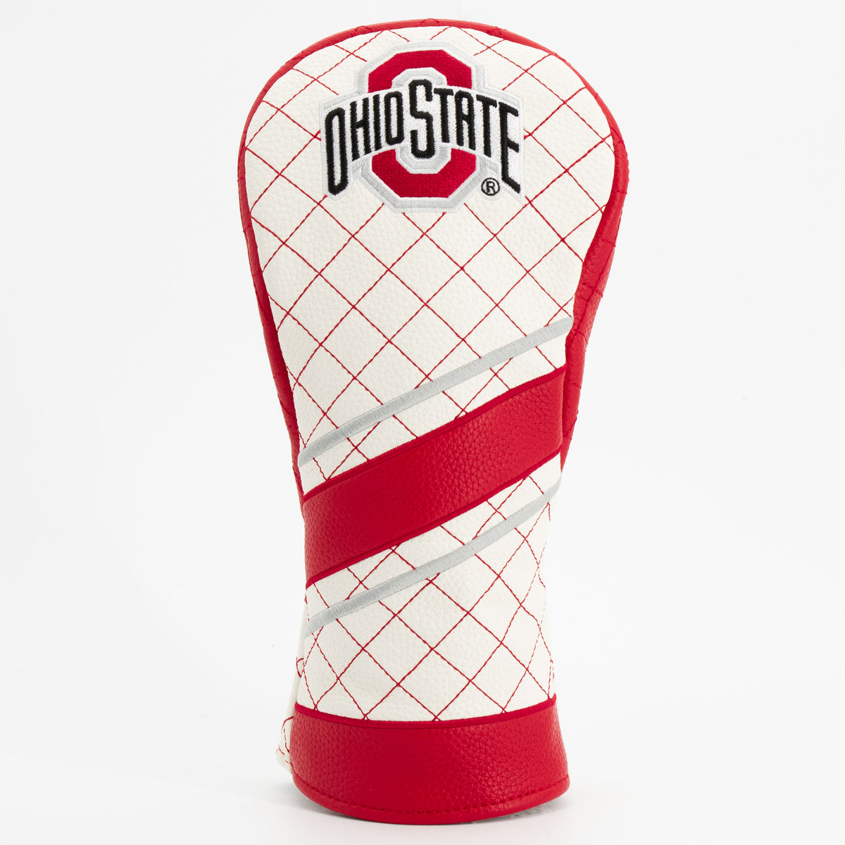 Ohio State Buckeyes Striped Quilted Fairway Headcover, front view
