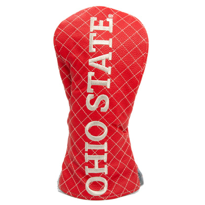 Ohio State Buckeyes Solid Quilted Fairway Headcover, front view