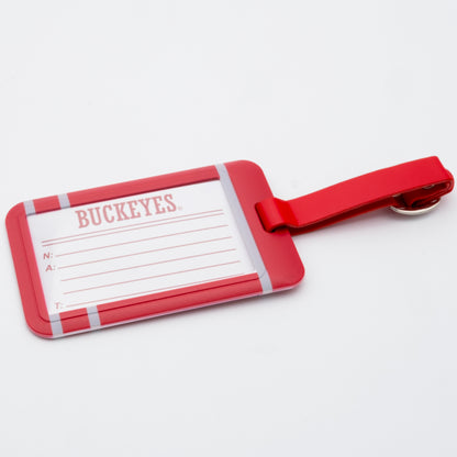 Ohio State Buckeyes plastic golf bag tag by Team Golf, product photo 2