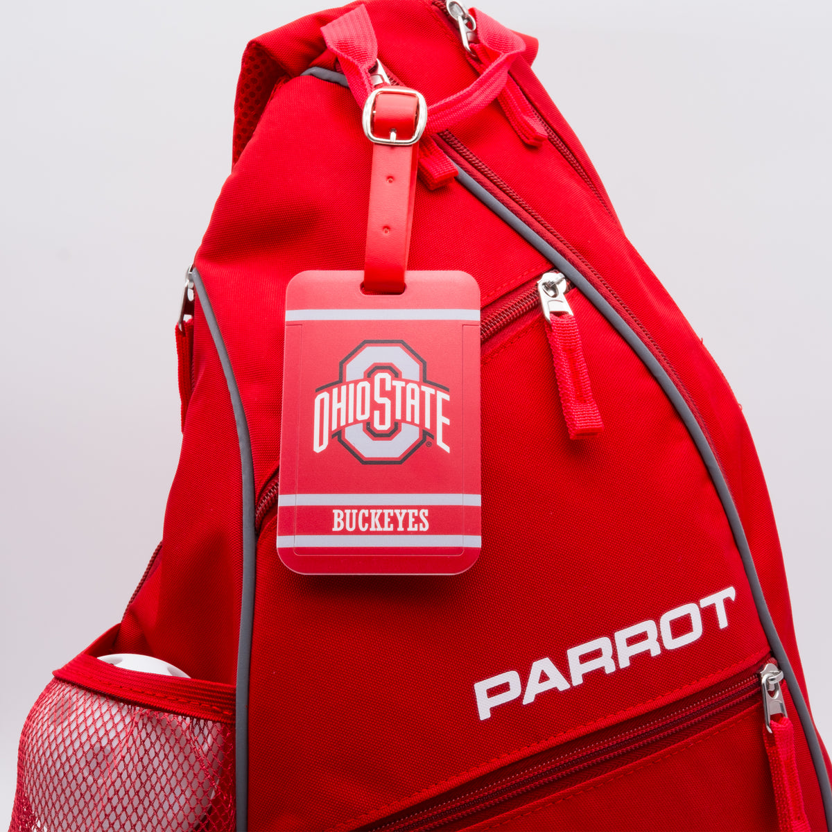 Ohio State Buckeyes plastic golf bag tag by Team Golf, product photo 3