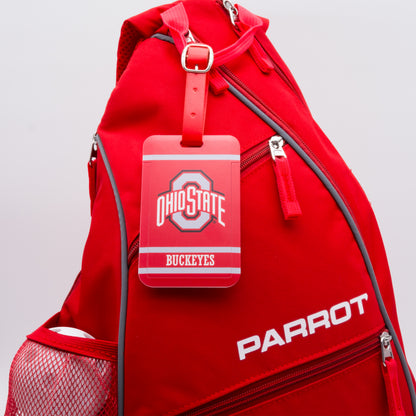 Ohio State Buckeyes plastic golf bag tag by Team Golf, product photo 3
