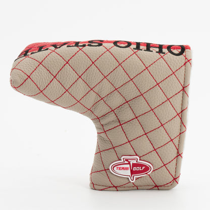 Ohio State Buckeyes Split Quilted Blade Putter Cover, back view