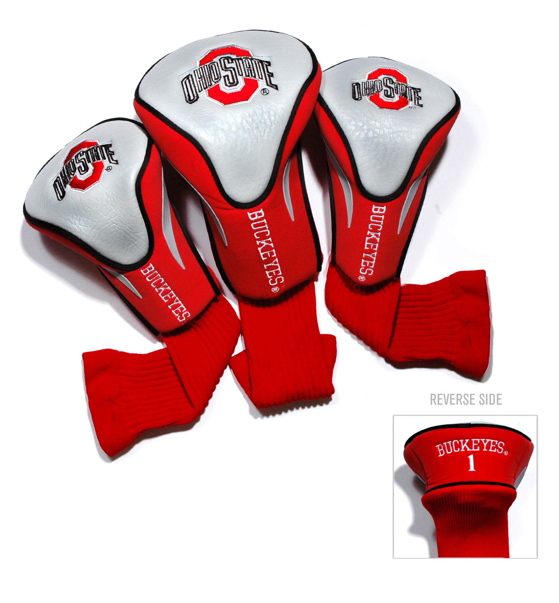 Ohio State Buckeyes 3 Pack Contour Sock Headcovers - Club Rehab