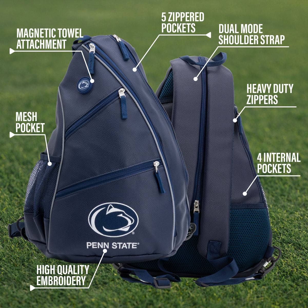 Penn State Nittany Lions PU leather backpack by Team Golf, view 9