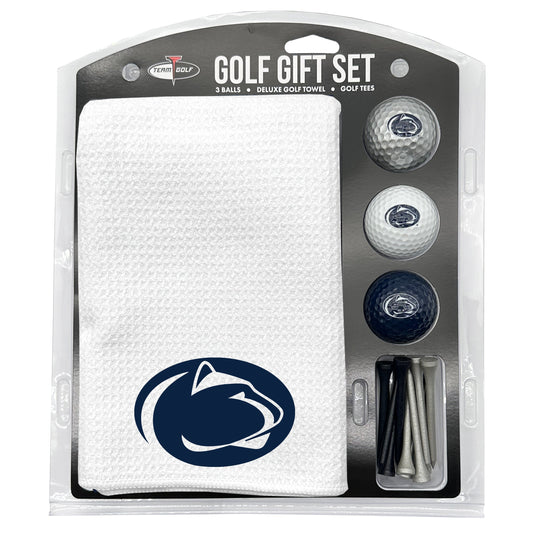 Penn State Nittany Lions White Microfiber Towel Golf Gift Set - Club Rehab