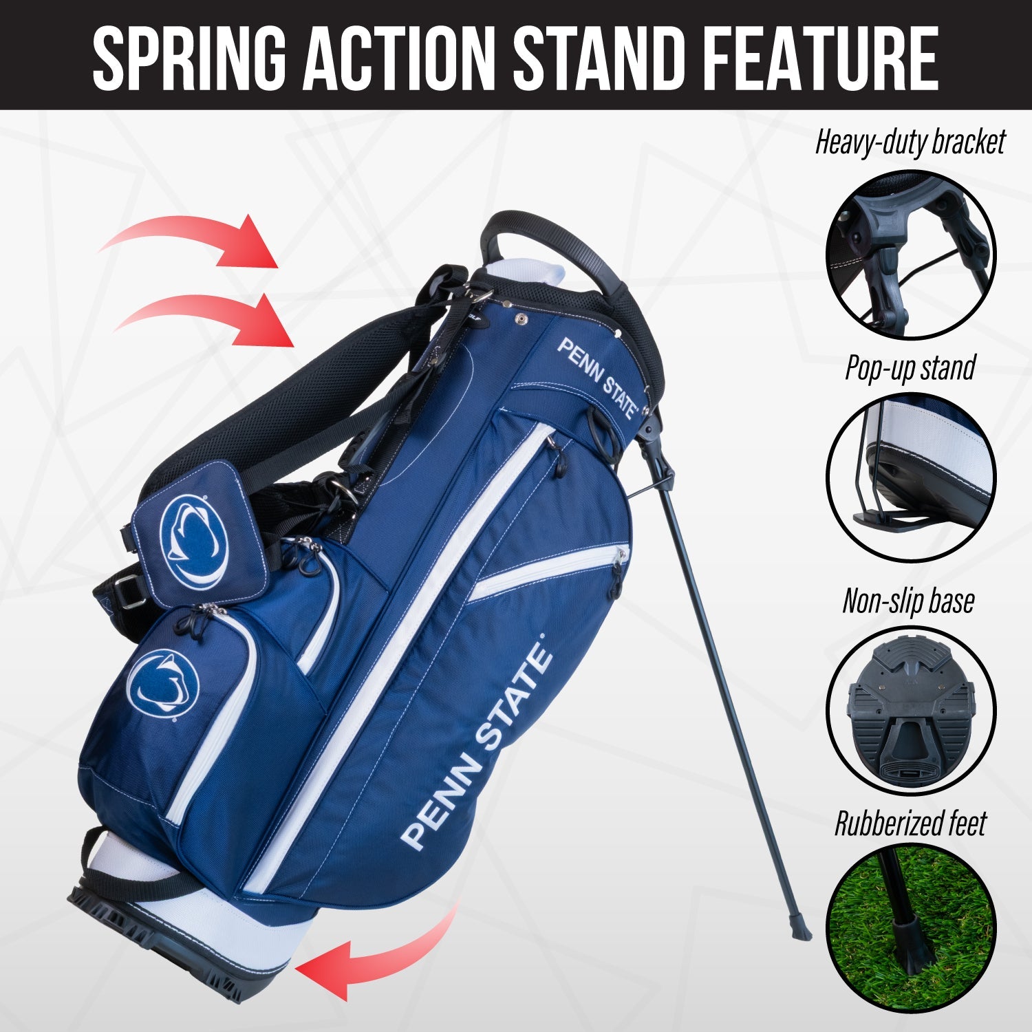 Penn State Nittany Lions Fairway Stand Bag - Image 5 - Club Rehab