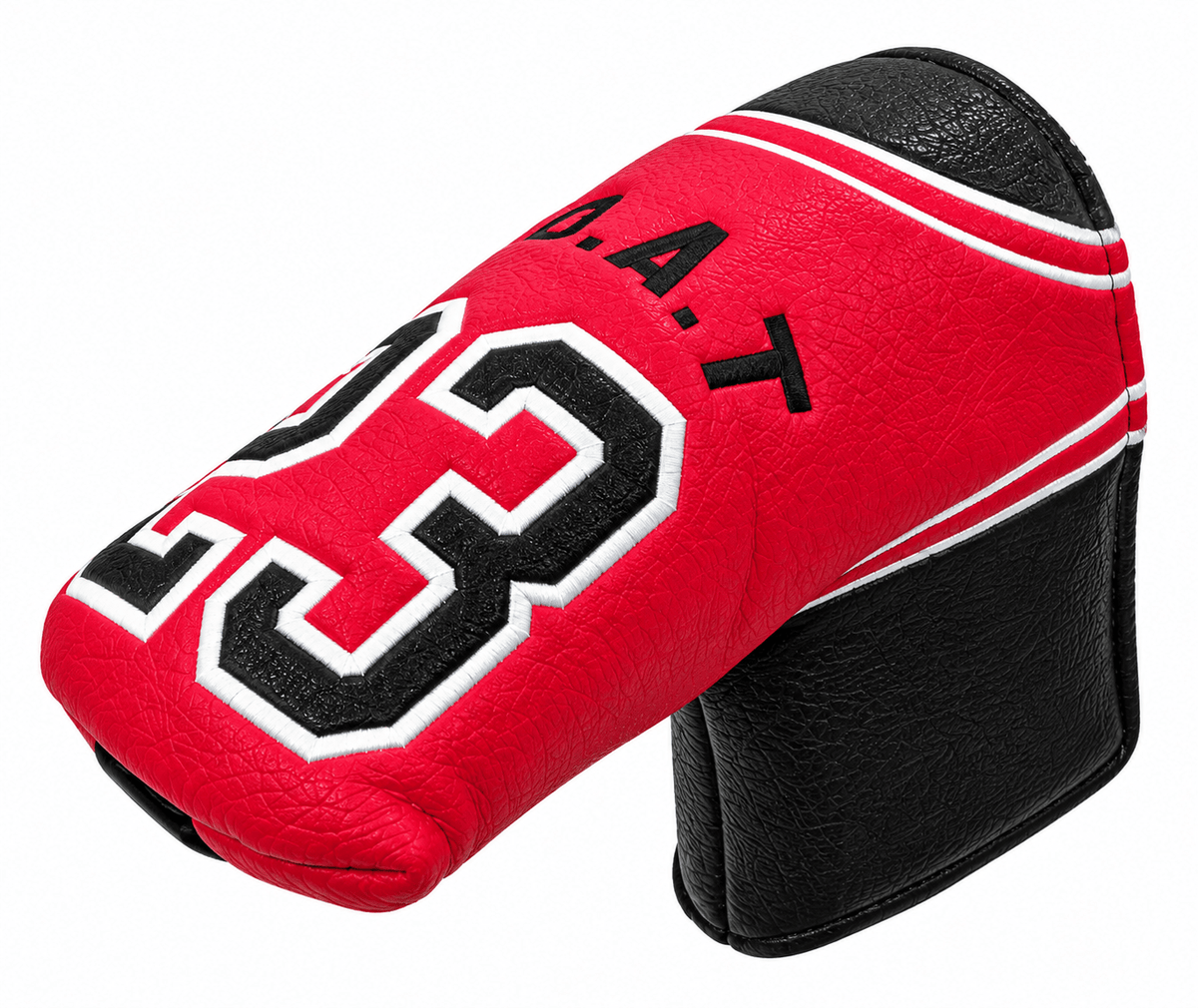 23 GOAT Headcover - Red/Black Blade Putter - Club Rehab