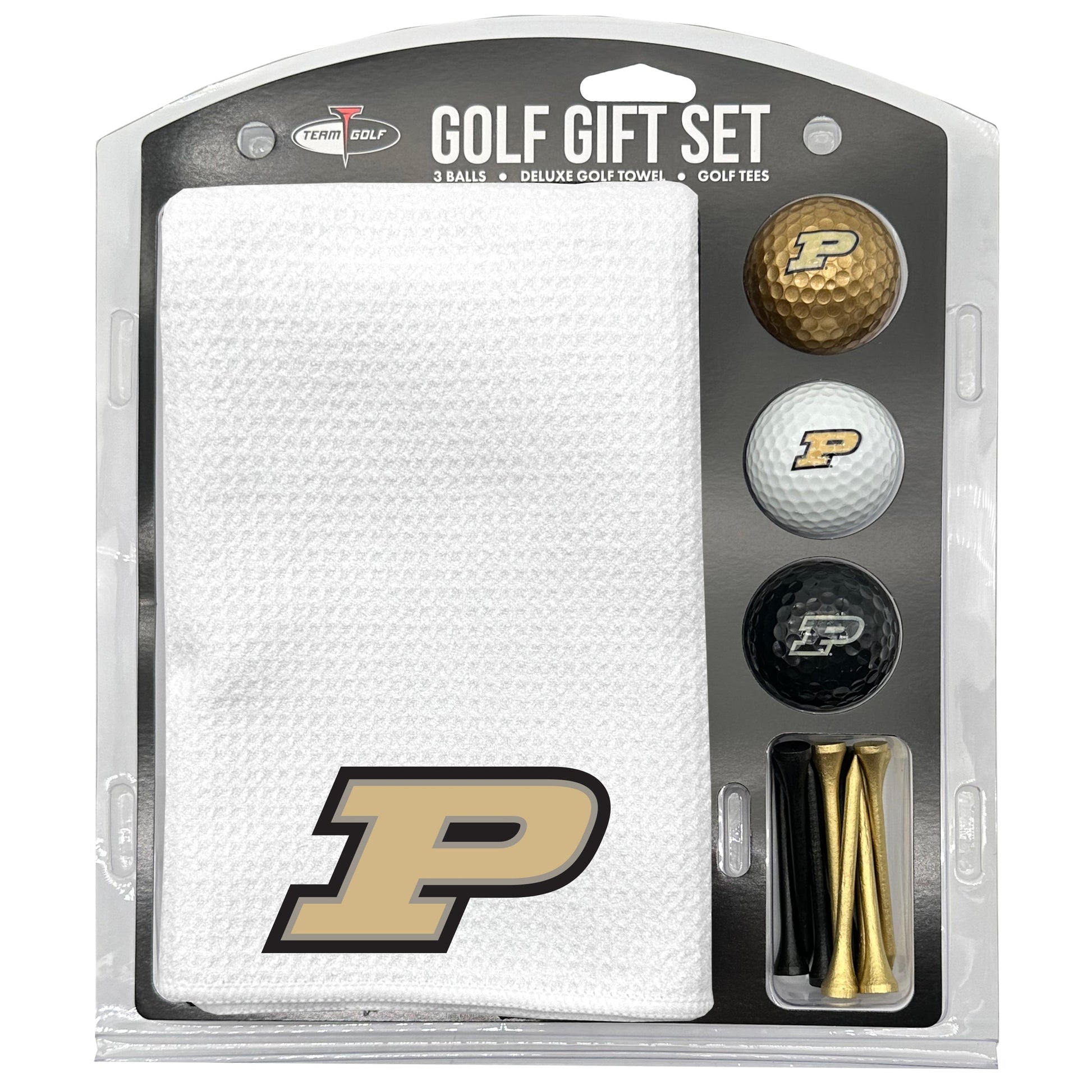 Purdue Boilermakers White Microfiber Towel Golf Gift Set - Club Rehab