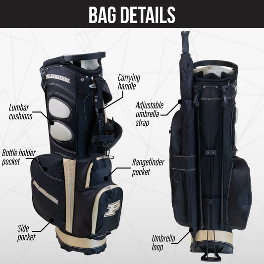 Purdue Boilermakers Fairway Stand Bag - Image 2 - Club Rehab