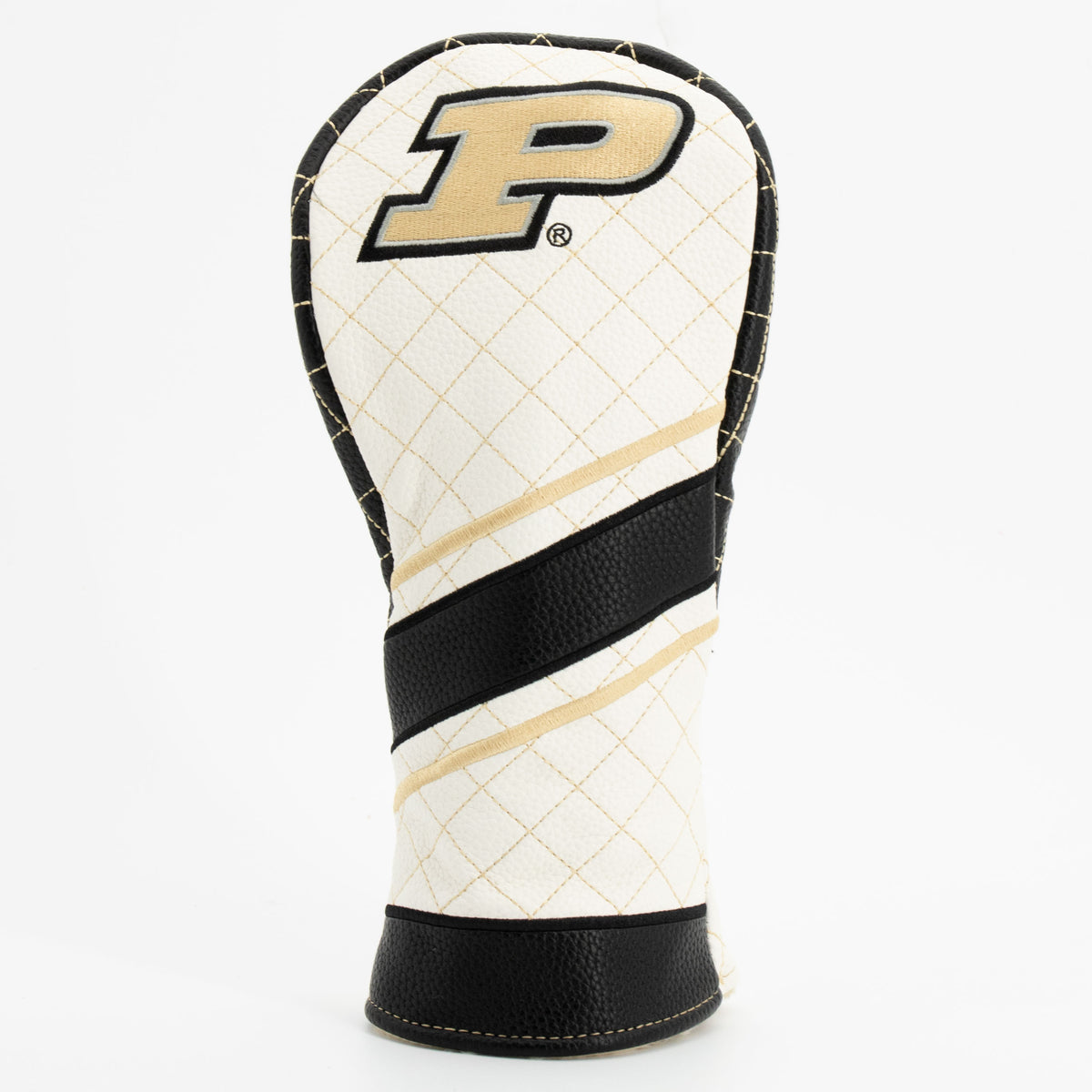 Purdue Boilermakers Striped Quilted Fairway Headcover, front view