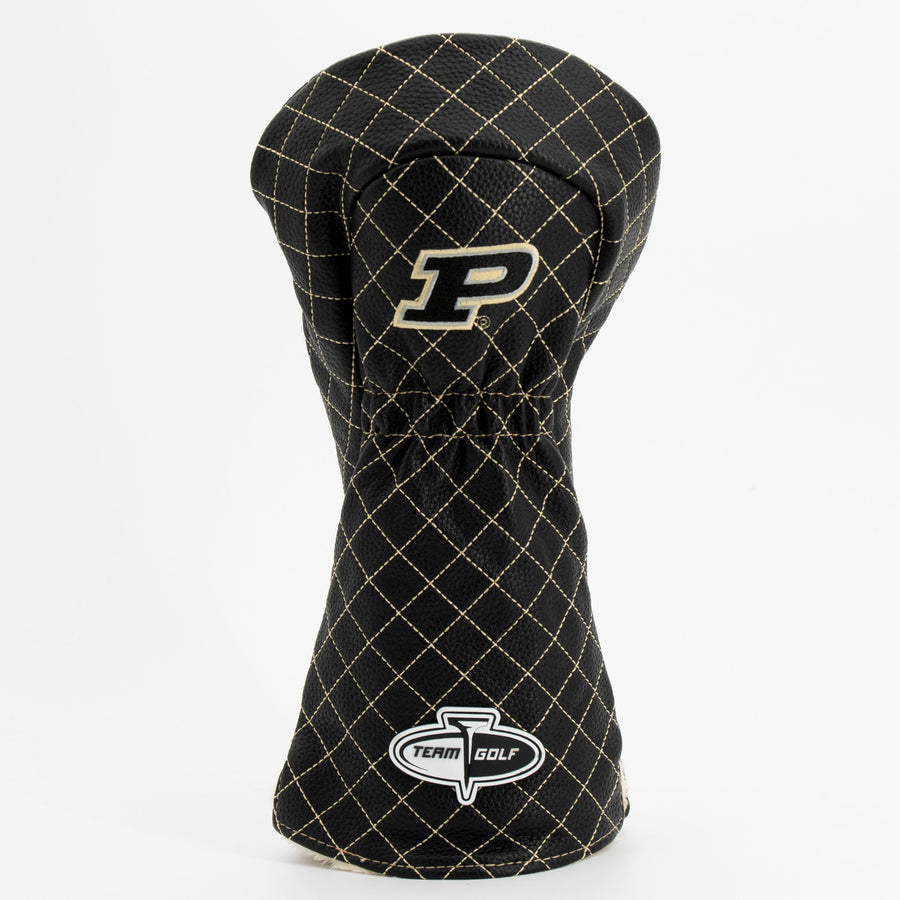 Purdue Boilermakers solid quilted driver cover, back view