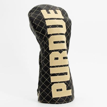 Purdue Boilermakers Solid Quilted Driver Headcover, angled view