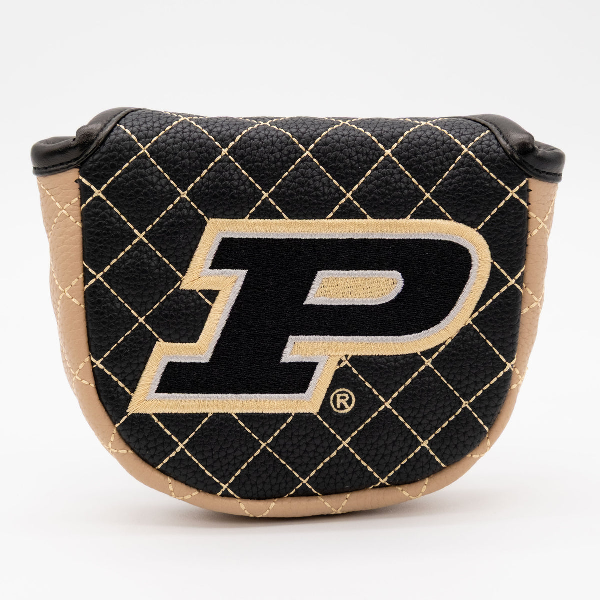 Purdue Boilermakers Solid Quilted Mallet Putter Cover, front view