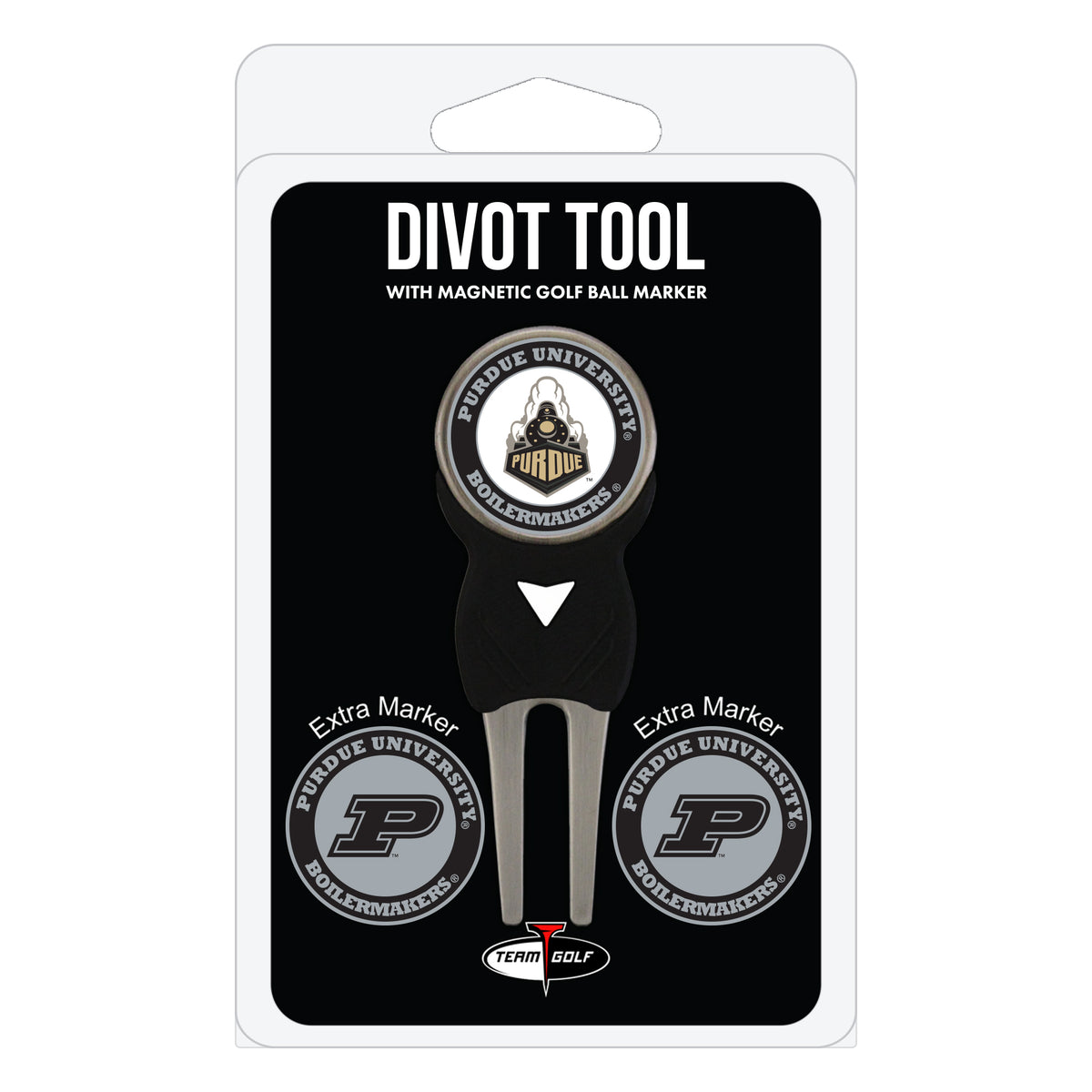 Purdue Boilermakers divot repair tool and three ball markers