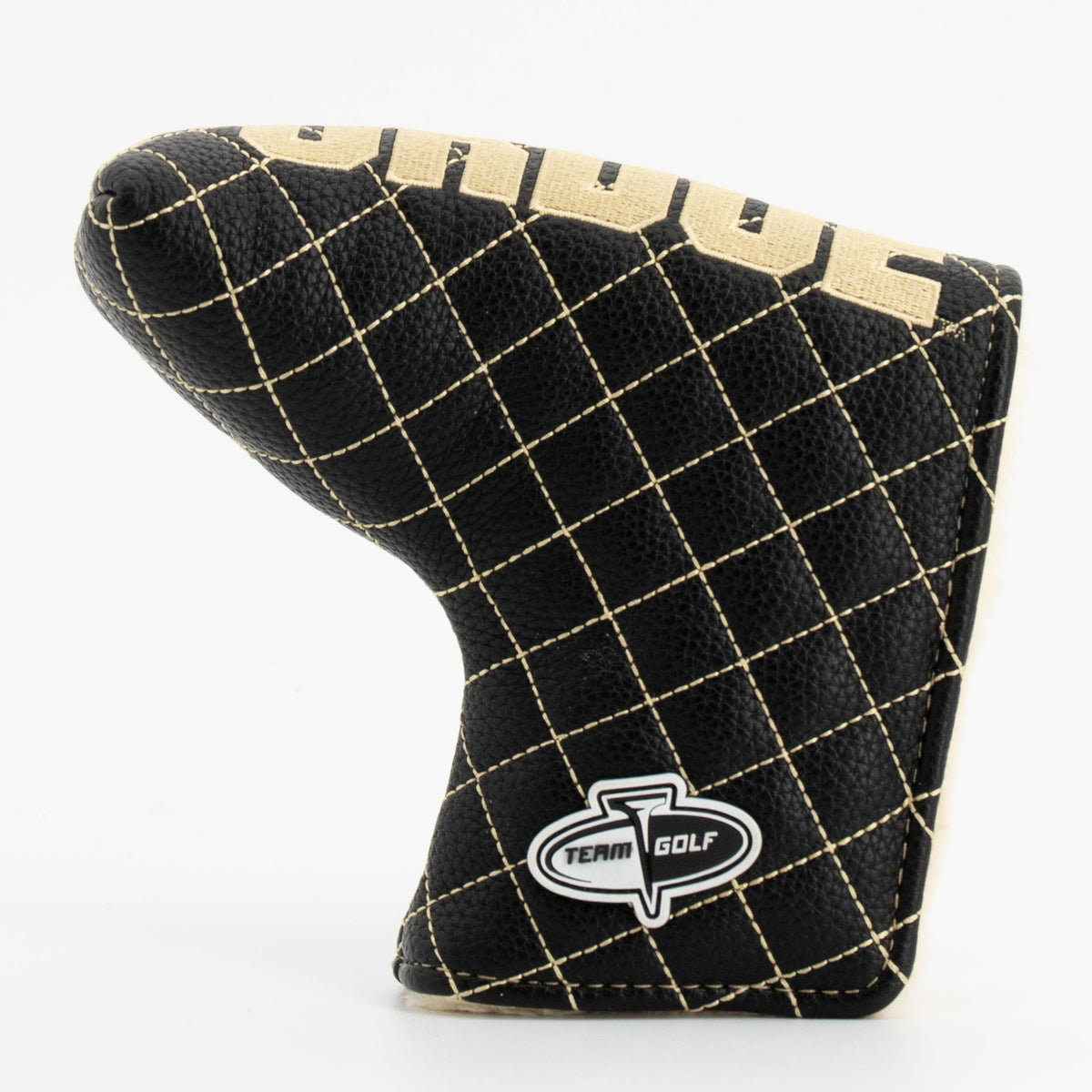 Purdue Boilermakers Solid Quilted Blade Putter Cover, back view