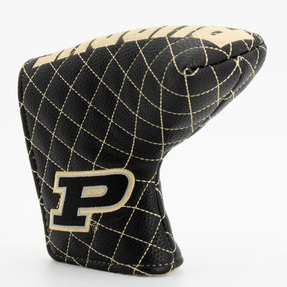 Purdue Boilermakers Solid Quilted Blade Putter Cover, angled view