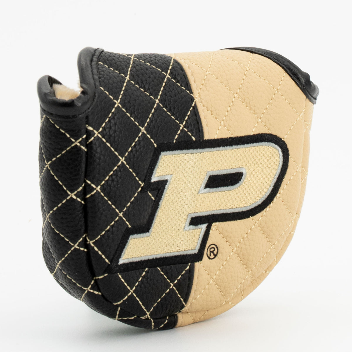 Purdue Boilermakers Split Quilted Mallet Putter Cover, angled view