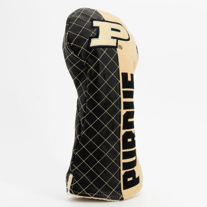 Purdue Boilermakers Split Quilted Driver Headcover, angled view
