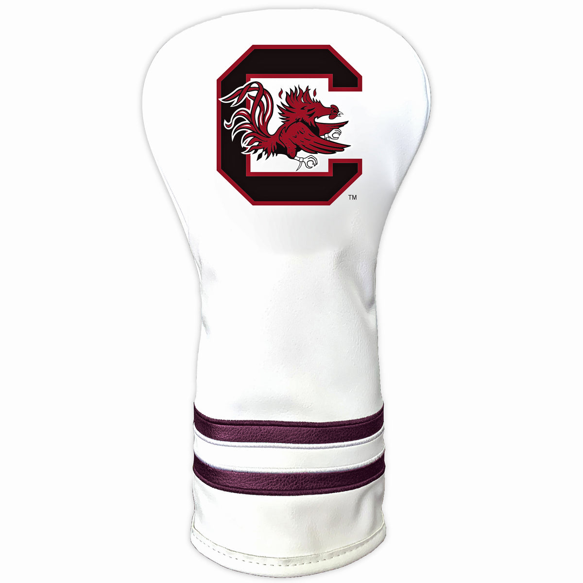South Carolina Gamecocks white printed vintage driver headcover
