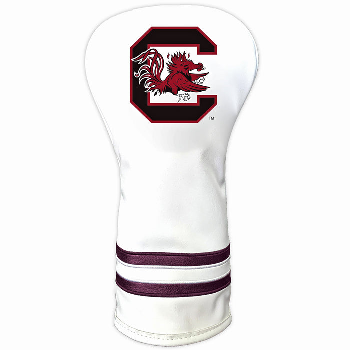 South Carolina Gamecocks Vintage White Printed Driver Headcover