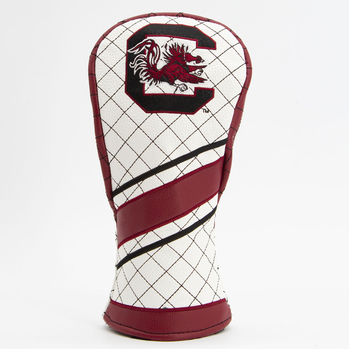 South Carolina Gamecocks Striped Quilted Fairway Headcover, front view