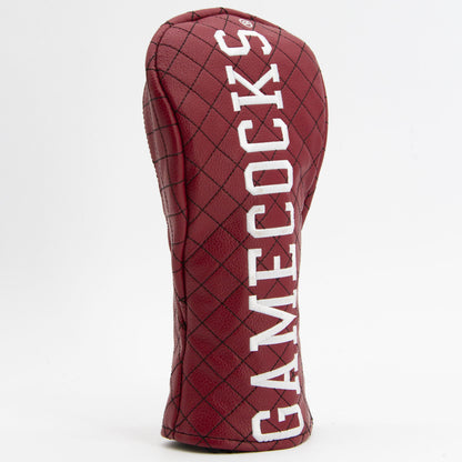 South Carolina Gamecocks Solid Quilted Fairway Headcover, angled view