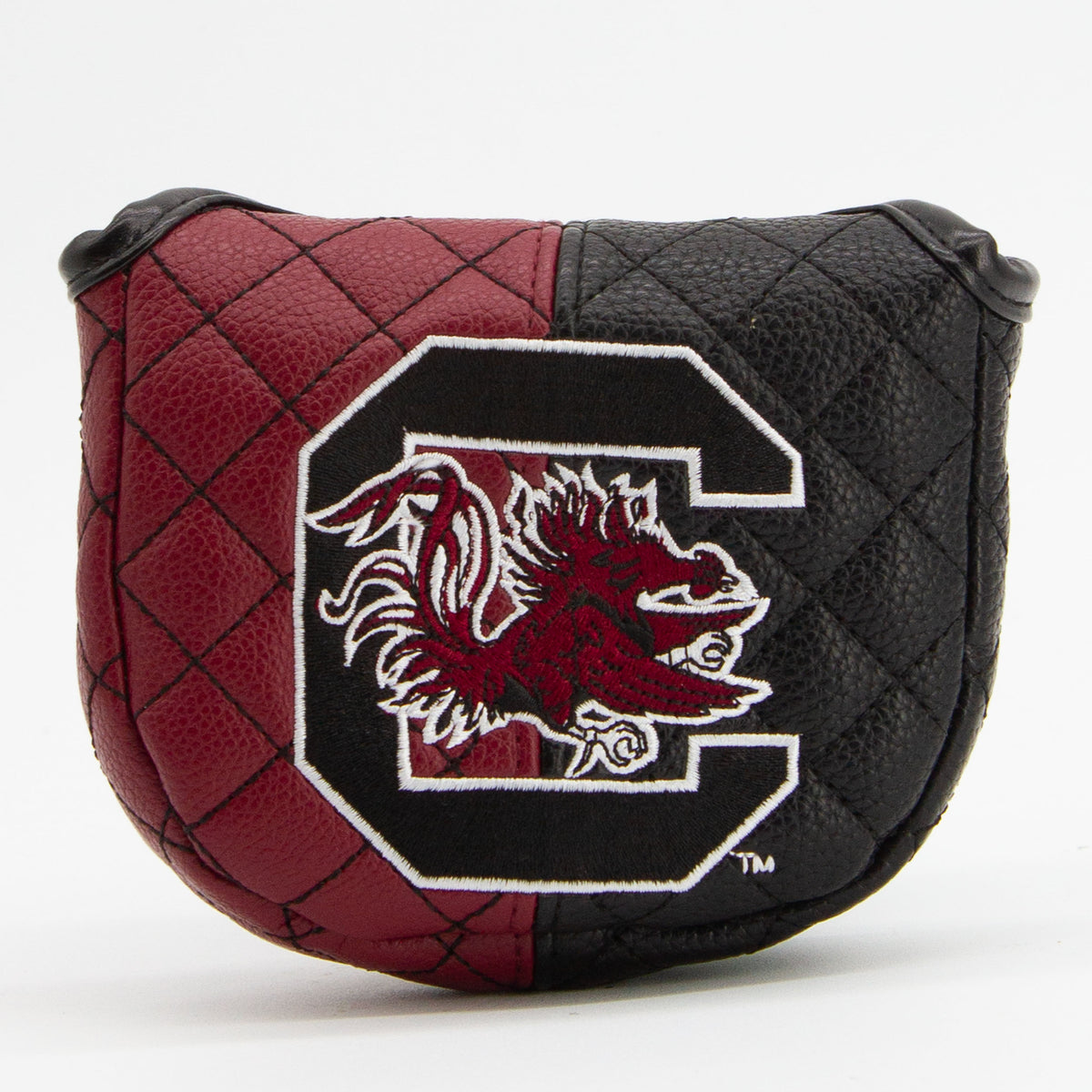 South Carolina Gamecocks Split Quilted Mallet Putter Cover, front view