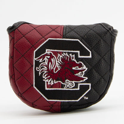 South Carolina Gamecocks Split Quilted Mallet Putter Cover, front view