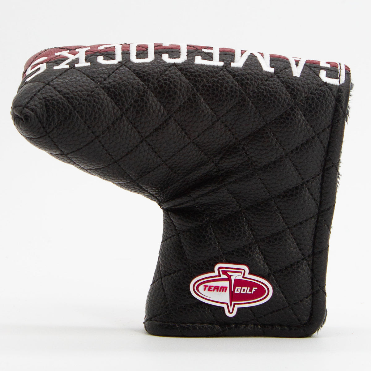 South Carolina Gamecocks Split Quilted Blade Putter Cover, back view