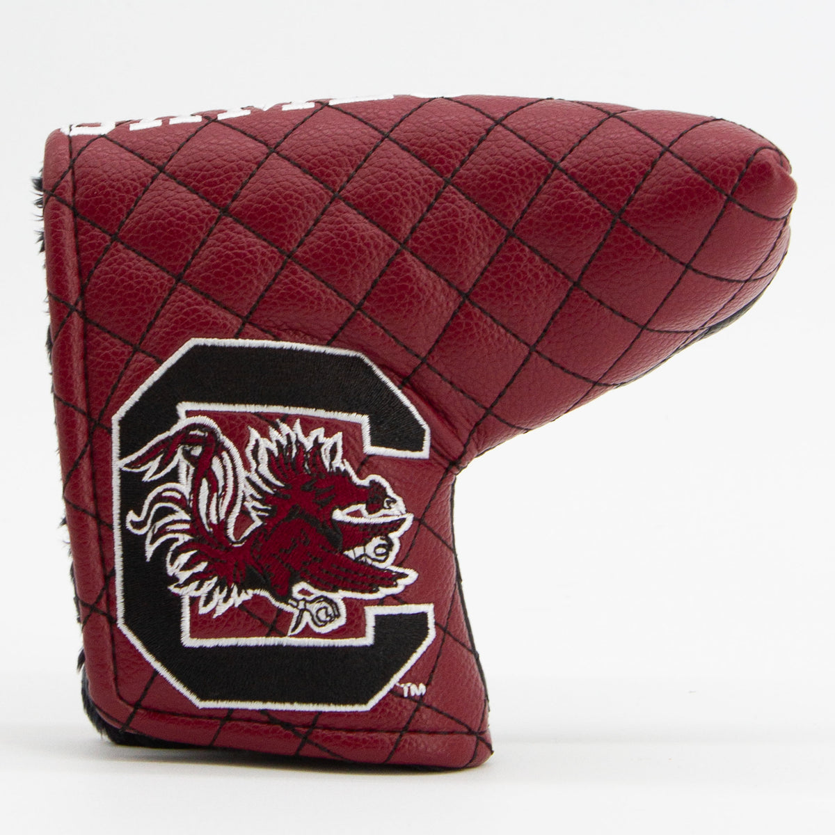 South Carolina Gamecocks Split Quilted Blade Putter Cover, front view