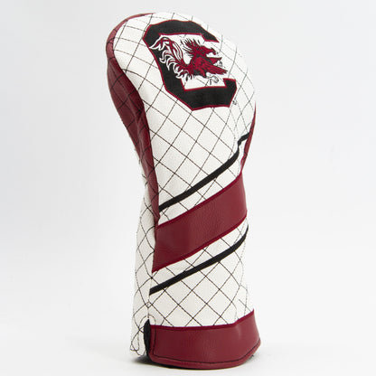 South Carolina Gamecocks Striped Quilted Driver Headcover, angled view