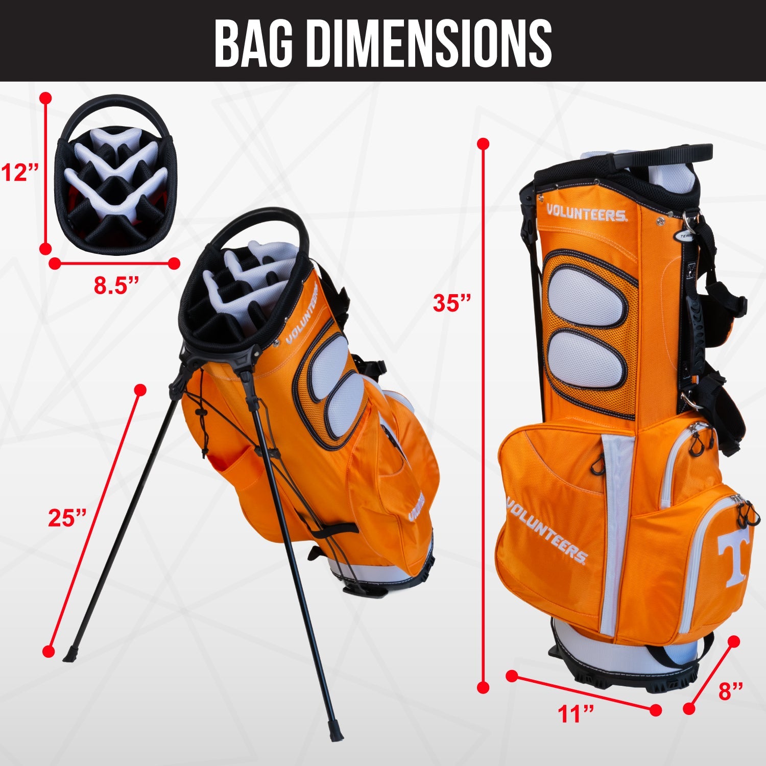 Tennessee Volunteers Fairway Stand Bag - Image 4 - Club Rehab