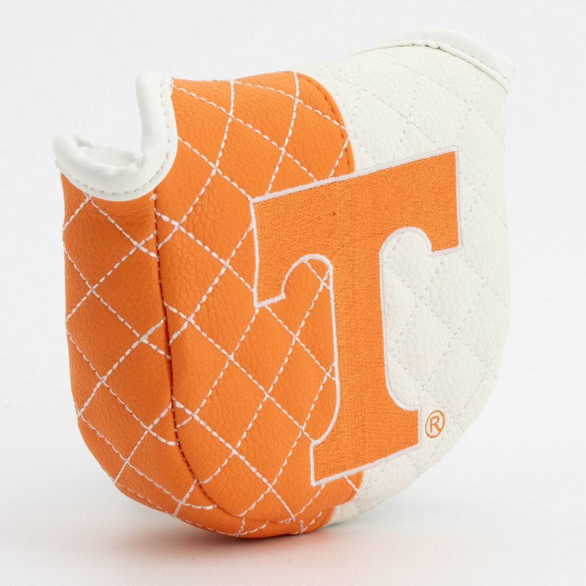 Tennessee Volunteers Split Quilted Mallet Putter Cover, angled view