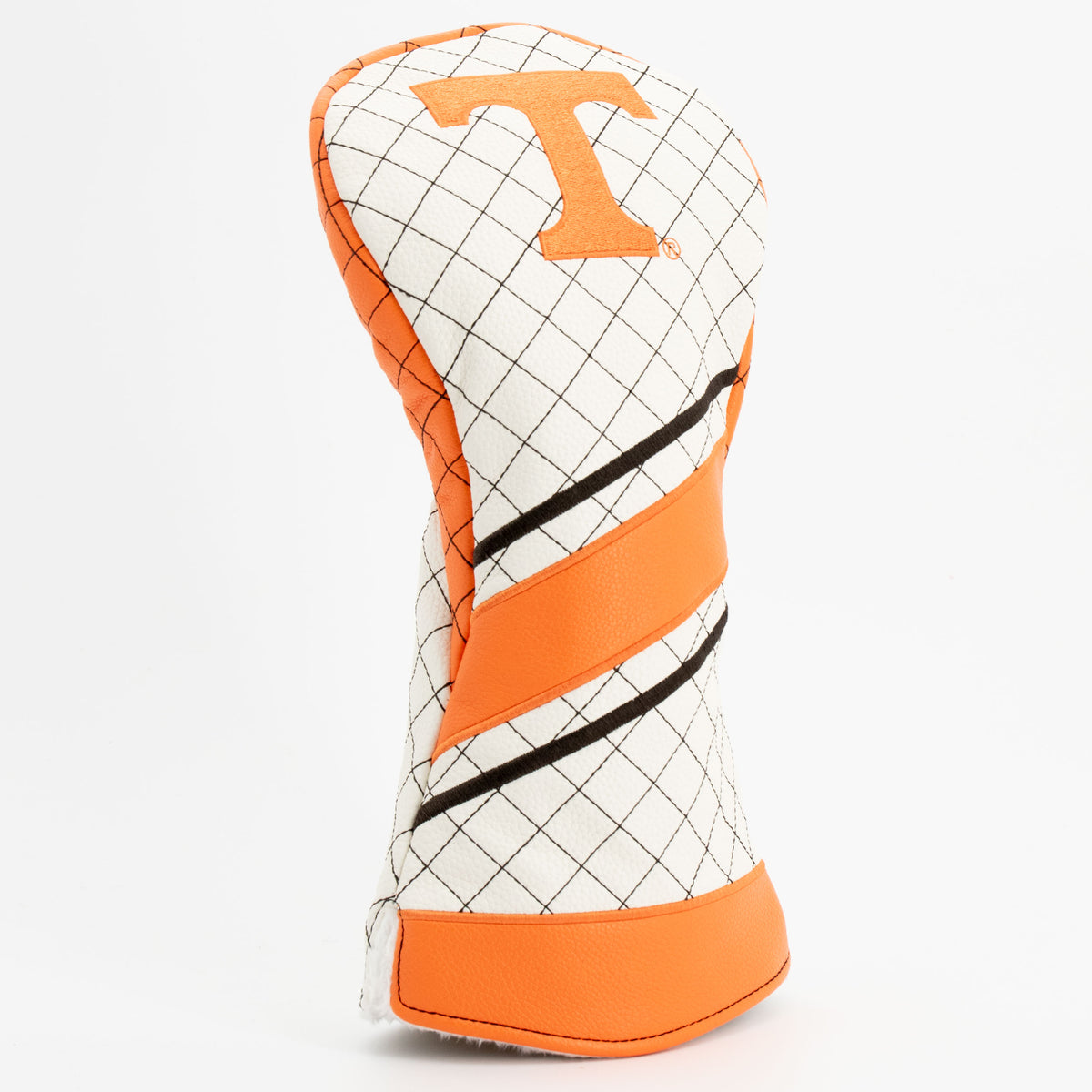 Tennessee Volunteers Striped Quilted Driver Headcover, angled view